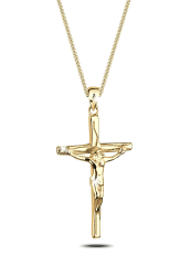 Elli Halskette Damen Kreuz Anhänger Glaube Religion Klassisch in 925 Sterling Silber