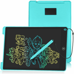 Schreibtafel 12 Zoll, Buntes Display, LCD Elektronische Maltafel für Kinder, Display Kinder Laptop für Notieren/Zeichnen, Optimaler Papierersatz, Kinderspielzeug ab 3 Jahre Blau