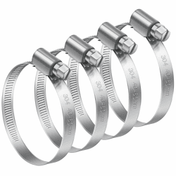 Bolatus Schlauchschellen 40-60mm, 4 Stück Endlos 304 Edelstahl Einstellbare Schlauchklemmen Schlauchbinder, Schlauchschelle Rostfrei für Benzinschlauch, Dieselleitung, Wasser Rohr, Haus Gasrohr