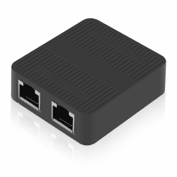 CERRXIANR RJ45-Ethernet-Splitter-Adapter Gigabit, RJ45-Netzwerk-Splitter 1 auf 2, Cat5, Cat6, Cat7 RJ45-Netzwerkverlängerungsanschluss, 2 Ports. Geräte teilen das Internet gleichzeitig (Schwarz)