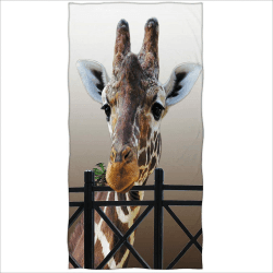 Badetuch Mikrofaser Strandtuch Bedruckt mit Giraffe Motiv,Grau,70x140 cm
