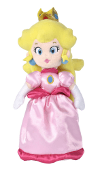 Simba 109231530 Super Mario Peach, 27cm Plüschtier, Nintendo, Plüschfigur ab den ersten Lebensmonaten, Rosa