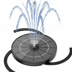 Solar Springbrunnen für Außen 3,5W,Solarbrunnen für Draussen mit 4 Sprüh Effekten, Solar Teichpumpe mit 3 Versenkbaren Halterungen,Solar Schwimmender Fontäne Pumpe für Garten,Vogel-Bad,Teich