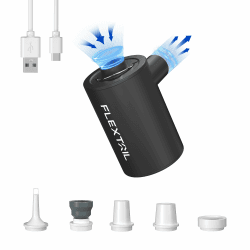 FLEXTAIL MAX Pump 2024, Tragbare Elektrische Luftpumpe, Camping Luftpumpe, Vakuumpumpe, Ultraleicht & Taschenformat, 1600-mAh-Akku für Luftmatratzen, Poolschwimmer, Vakuumbeutel