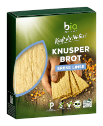 Knusperbrot Erbse Linse - 7x100g (7er Pack) Bio-Knusperbrot - vegan & glutenfrei - knusprig luftige Alternative zu Maiswaffeln, Reiswaffeln und Knäckebrot