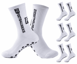 Werfunee 3 Paare Fußball Socken Football Socks Fußballsocken für Herren Damen Anti Rutsch Grip Socken Fussball