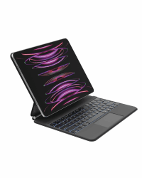 Belkin Pro Bluetooth-Tastatur mit Hülle und magnetischem Ständer, iPad Tastatur, Multi-Gesture-Steuerung, Apple Pencil magnetische Befestigung, QWERTZ, Multimedia-Tasten für iPad Air M2 13"/Pro 12,9"