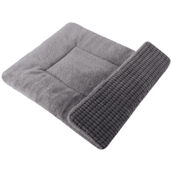 Hundebett Weiches und Warmes Matten Hundekissen Waschbarn kuschelig Umkehrbar Haustier Sofakissen PS085 (61X41 cm, Grau)