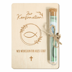 Zur Konfirmation Geldgeschenke Verpackung aus Holz mit Reagenzgläser Lustige Konfirmation Geldverpackung Geschenke Geldgeschenke für Mädchen Jungen