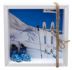 Geldgeschenk Verpackung Skiurlaub Skischuhe Ski Winterurlaub Geldverpackung Weihnachten Gutschein