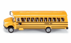 SIKU 3731, US-Schulbus, 1:55, Metall/Kunststoff, Gelb, Öffenbare Türen
