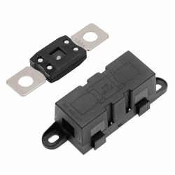 Mega Sicherungshalter und Mega Sicherungen 125A Ampere ANM Schmelzsicherung Sicherungshalter mit MEGA Sicherung Schraubsicherung Hochstromsicherung für KFZ PKW LKW