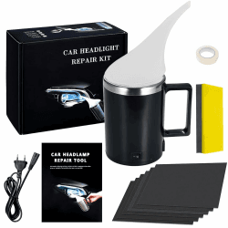 Scheinwerfer Aufbereitung Set,Scheinwerfer Polierset,Scheinwerfer Bedampfen Set,Scheinwerfer Politur Reparaturwerkzeug,Headlight Restoration Kit für Vergilbung,Kratzer,Unschärfe,Risse