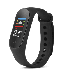 Technaxx Unisex – Erwachsene TX-HR6 Fitnesstacker mit Farbdisplay, schwarz, 44 x 18,9 x 12 mm