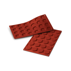 Silikomart SF030/C 20.030.00.0060 SF 30 FLORENTINS - SILICONE MOULD ø35 H 5 MM, Terracotta, 1.4-inch