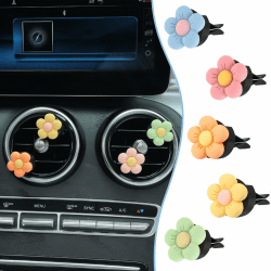 6 Stück Auto Diffuser, Mehrfarbig Auto lufterfrischer Bunte Duftstecker Auto Gänseblümchen Blume Car Essentials Car Decoration Zubehör für Auton Wohnzimmer Büro