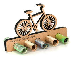 Giftota - Originelle Geburtstag Geldgeschenk Holz - Geldgeschenk für Radfahrer - Fahrrad Geschenk - Geschenke aus Holz - Geldgeschenk für Freunde, Familie, Liebhaber