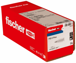 fischer Dämmstoffdübel FID II Plus, Dübel aus Kunststoff zur Befestigung von mittelschweren Gegenständen in Dämmstoffen, universeller Einsatz, ohne Vorbohren, 25 Stk.