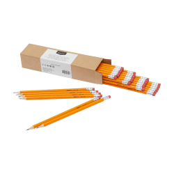 Amazon Basics Holzgefasste Bleistifte, HB, vorgespitzt, 30 Stück, orange