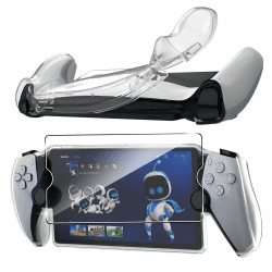 Schutzhülle für Sony Playstation Portal (PS Portal) Spielmaschine mit 1 Stück Schutzfolie, stoßdämpfende TPU-Schutzhülle – transparent