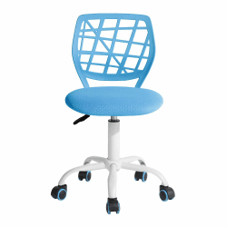 Gaming Stuhl für Kinder, Bürostuhl, Gamer Stuhl, Schreibtischstuhl, Ergonomisches modernes Design, Armlos, Sitzhöhenverstellung, Gummiräder,Blau Candy Blau