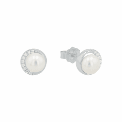 s.Oliver Ohrstecker 925 Sterling Silber Damen, Ohrschmuck, mit Zirkonia synth., Kommt in Schmuck Geschenk Box