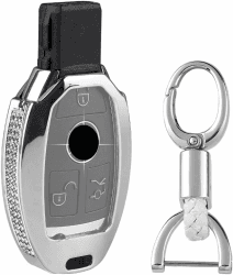 BLINGOOSE Bling Key Fob Cover für Mercedes Benz Zubehör Smart Remote Key Case Shell Protector Schlüsselanhänger für Mercedes CLA GLC GLE GLA E S C GLK B G CLS Klasse 1PC
