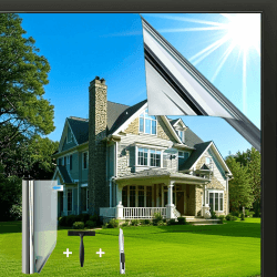 UV Folie Hitzeschutz 44.5x200cm Selbsthaftend Spiegelfolie Fenster Sichtschutz Rückstandslose Sonnenschutzfolie innen oder außen Thermofolie Fenster Gegen Hitze Silber