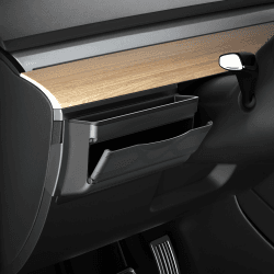 ThinsGo Organizer für Tesla Model Y 2024-2020 Armaturenbrett Lagerung Brille Box Lenkrad Linke Seite Lagerung Karte Schlüssel Haupt Fahrer Mini Handschuhfach Regal Tesla Zubehör