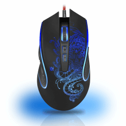 Defender® Venom Gaming Maus – Kabelgebunden, 7200 DPI, RGB, 5 Programmierbare Tasten, FIRE-Funktion, Ergonomisch, Makro-Editor, Soft-Touch, USB, Für PC, Laptop, Gaming