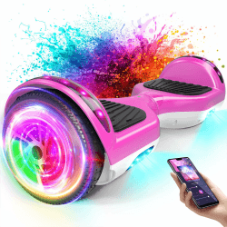 Hoverboard with 6.5" LED Wheels & Headlight, Power by Dual Brushless Motor, Self Balancing Scooters for Kids