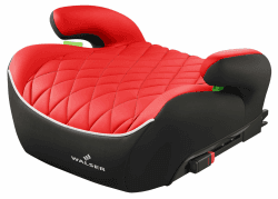 WALSER Premium Kinder Sitzerhöhung Auto ISOFIX, Qualitätssieger Sehr Gut* Kindersitz Auto 125-150 cm, Kindersitzerhöhung Auto Andy neueste Norm ECE R 129, Sitzerhöhung Auto Kindersitz schwarz/rot