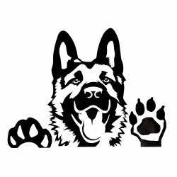 Autoaufkleber 25Cm Schwarz Deutscher Schäferhund Aufkleber Black German Shepherd Car Stickers Schwarz Haustier Hund Wasserfester Aufkleber Stoßstange Heckscheibe Dekor