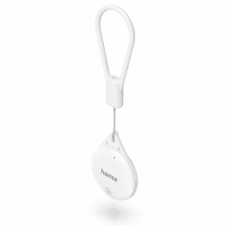 Hama Schlüsselfinder für Apple Wo ist-App (Key Finder mit Bluetooth, Alarm, Handy Schlüsselfinder f. Schlüssel, Geldbeutel, Gepäck, Haustiere, iOS, iPhone, iPod, iPad, austauschbare Knopfzelle) weiß