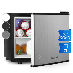 Klarstein Kühlschrank, Mini-Kühlschrank für Getränke, Kühlschrank Klein, Kleiner Kühlschrank Lautlos, Skincare Fridge, 3 Kühlstufen, Camping Kühlschrank, Minikühlschrank für Zimmer, Büro 0-15°C, 17 L