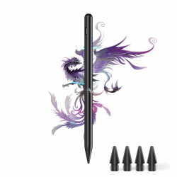 Stift für iPad USB-C Schnellaufladen Palm Rejection Neigungssensitivität Tablet Stift Kompatibel mit (2018-2023) Apple iPad Pro 11''/12,9'', iPad 10/9/8/7/6, iPad Mini 6/5, iPad Air 5/4/3 (Schwarz)