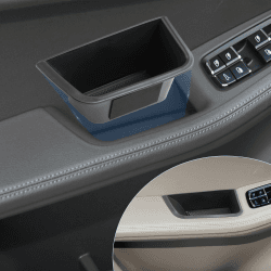 BIXUAN kompatibel mit Porsche Macan 2015-2021 2022 2023 2024 Türablagebox mit Macan 2025 Rutschfester Matte Ablagefach Zubehör Organizer Tray Handschuhfach Vordertür links und rechts 4St (Schwarz)