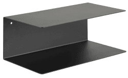 AC Design Furniture Jeppe rechteckiges Wandregal 2er-Set, minimalistisches Wandregal aus schwarzem Metall mit 2 Ablageflächen, perfekt für Wohnzimmer, Büro, Schlafzimmer, Küchenregal