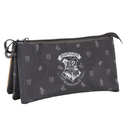 Harry Potter Howgarts-FAN Dreifach Federmäppchen, Schwarz