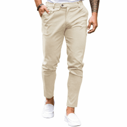 Herren Chino Hose Baumwolle Slim Fit Stoffhose Lässig Stretch Hosen Männer Schlupfhosen