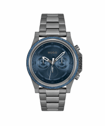 HUGO Multi Zifferblatt Quarz Uhr für Herren Kollektion #Brave mit Edelstahlarmband
