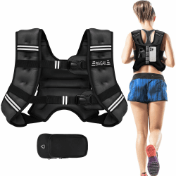 BAGAIL Gewichtsweste für Krafttraining, Brustgröße Verstellbar, Praktische Tasche, mit Eisensand Gefüllte Gewichtsweste, Ideal für Fitnessstudio-Workouts, Yoga-Training und Aerobic-Übungen