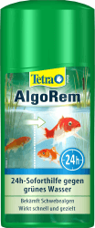 Tetra Pond AlgoRem - 24-Stunden-Soforthilfe gegen grünes Wasser im Gartenteich, bekämpft Schwebealgen, 500 ml Flasche