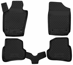 Walser XTR Gummi Fussmatten Auto für Seat Ibiza IV ST (6J8, 6P8) 2010-2016, 100% passgenaue Auto Fußmatten, robuste Universal Fußmatte Auto, Gummimatten Auto, Auto Fussmatten Gummi