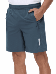 Sport Shorts Herren Schnelltrocknende Training Herren Gym Bodybuilding lässige Shorts Basketball Atmungsaktive Laufshorts mit Reißverschlusstasche