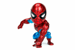Jada Toys Marvel Classic Spiderman Figur, Die-cast, 10 cm, Sammelfigur, rot/blau, 253221005