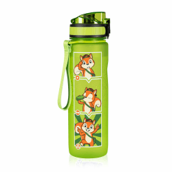 Trinkflasche Kinder Auslaufsicher 600ml | Wasserflasche BPA Frei mit 1-Klick Verschluss | Geschenk für Einschulung & Freizeit | Trinkflasche Mädchen und Junge für Kindergarten und Schule