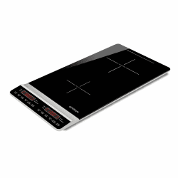 G3 Ferrari G10139 Doppelkocher, vertikal, Deep, Glas, Schwarz
