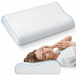 PHYSEN Nackenstützkissen Memory Foam Kissen, Orthopädisches Nackenkissen, Ergonomisches Kopfkissen Seitenschläferkissen für Rücken & Bauchschläfer, Antischnarch Nackenschmerzen
