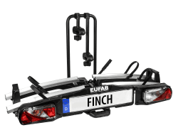 EUFAB 11584 Fahrradträger FINCH für 2 Fahrräder, Silber, Schwarz